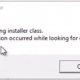 error finding installer class