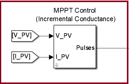 بلوک کنترل توان حداکثری سلول فتو ولتاییک MPPT