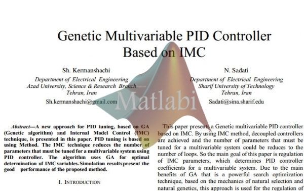 Genetic Multivariable PID Controller Based on IMC