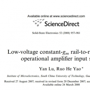 Low-voltage constant-gm rail-to-rail CMOS operational amplifier input stage