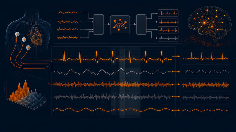پردازش سیگنال بیومدیکال و جداسازی ECG با MATLAB